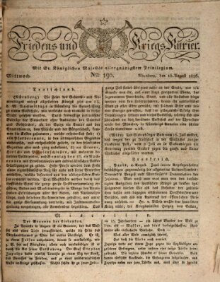 Der Friedens- u. Kriegs-Kurier (Nürnberger Friedens- und Kriegs-Kurier) Mittwoch 16. August 1826