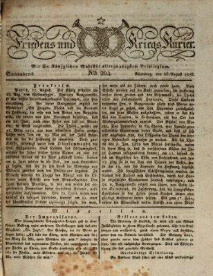 Der Friedens- u. Kriegs-Kurier (Nürnberger Friedens- und Kriegs-Kurier) Samstag 26. August 1826