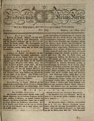 Der Friedens- u. Kriegs-Kurier (Nürnberger Friedens- und Kriegs-Kurier) Freitag 1. September 1826