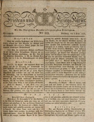 Der Friedens- u. Kriegs-Kurier (Nürnberger Friedens- und Kriegs-Kurier) Mittwoch 6. September 1826