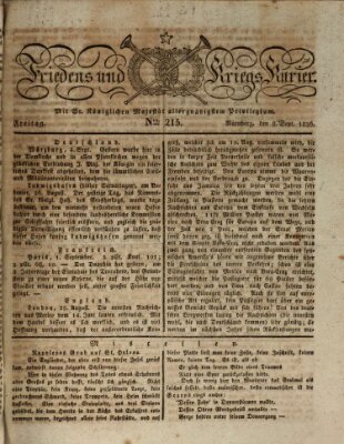 Der Friedens- u. Kriegs-Kurier (Nürnberger Friedens- und Kriegs-Kurier) Freitag 8. September 1826