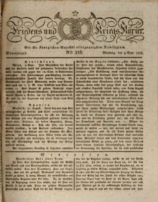 Der Friedens- u. Kriegs-Kurier (Nürnberger Friedens- und Kriegs-Kurier) Samstag 9. September 1826