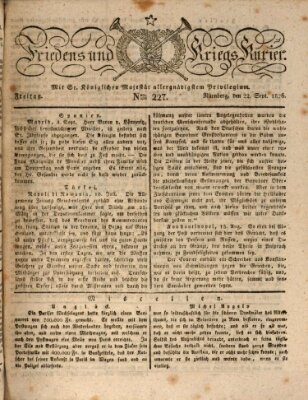 Der Friedens- u. Kriegs-Kurier (Nürnberger Friedens- und Kriegs-Kurier) Freitag 22. September 1826