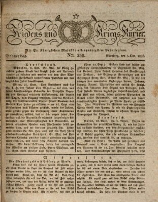 Der Friedens- u. Kriegs-Kurier (Nürnberger Friedens- und Kriegs-Kurier) Donnerstag 5. Oktober 1826