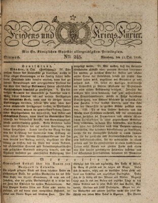 Der Friedens- u. Kriegs-Kurier (Nürnberger Friedens- und Kriegs-Kurier) Mittwoch 11. Oktober 1826