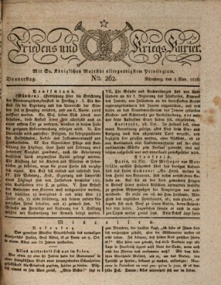 Der Friedens- u. Kriegs-Kurier (Nürnberger Friedens- und Kriegs-Kurier) Donnerstag 2. November 1826