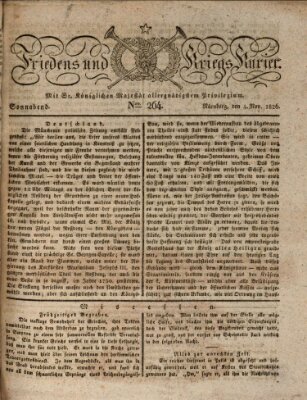 Der Friedens- u. Kriegs-Kurier (Nürnberger Friedens- und Kriegs-Kurier) Samstag 4. November 1826