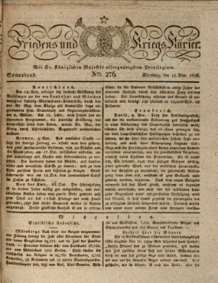 Der Friedens- u. Kriegs-Kurier (Nürnberger Friedens- und Kriegs-Kurier) Samstag 18. November 1826