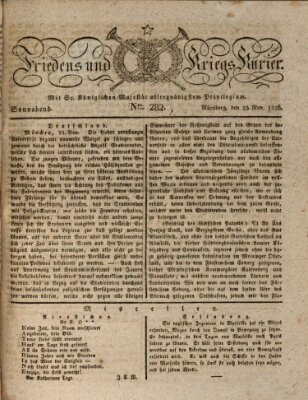 Der Friedens- u. Kriegs-Kurier (Nürnberger Friedens- und Kriegs-Kurier) Samstag 25. November 1826