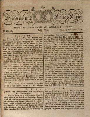 Der Friedens- u. Kriegs-Kurier (Nürnberger Friedens- und Kriegs-Kurier) Mittwoch 20. Dezember 1826