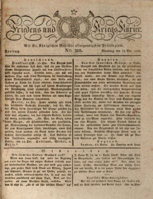 Der Friedens- u. Kriegs-Kurier (Nürnberger Friedens- und Kriegs-Kurier) Freitag 22. Dezember 1826