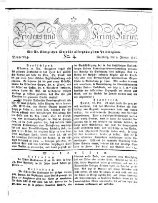 Der Friedens- u. Kriegs-Kurier (Nürnberger Friedens- und Kriegs-Kurier) Donnerstag 4. Januar 1827