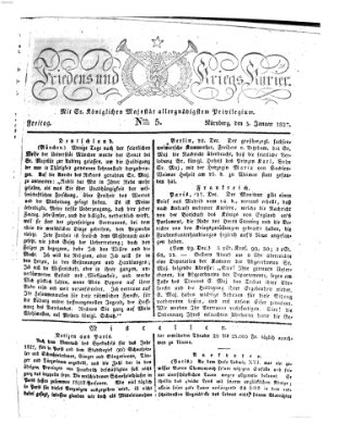 Der Friedens- u. Kriegs-Kurier (Nürnberger Friedens- und Kriegs-Kurier) Freitag 5. Januar 1827