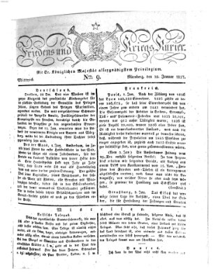 Der Friedens- u. Kriegs-Kurier (Nürnberger Friedens- und Kriegs-Kurier) Mittwoch 10. Januar 1827