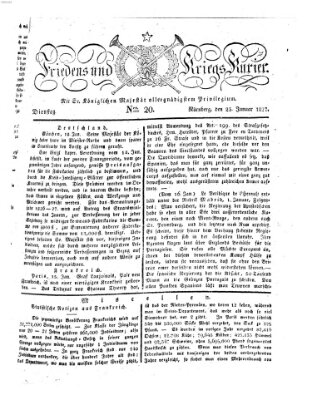 Der Friedens- u. Kriegs-Kurier (Nürnberger Friedens- und Kriegs-Kurier) Dienstag 23. Januar 1827