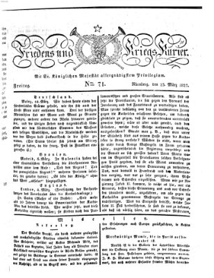 Der Friedens- u. Kriegs-Kurier (Nürnberger Friedens- und Kriegs-Kurier) Freitag 23. März 1827