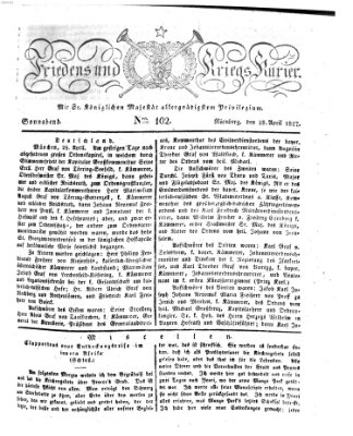 Der Friedens- u. Kriegs-Kurier (Nürnberger Friedens- und Kriegs-Kurier) Samstag 28. April 1827