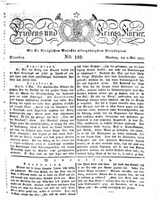 Der Friedens- u. Kriegs-Kurier (Nürnberger Friedens- und Kriegs-Kurier) Dienstag 8. Mai 1827