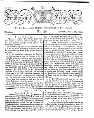 Der Friedens- u. Kriegs-Kurier (Nürnberger Friedens- und Kriegs-Kurier) Montag 14. Mai 1827