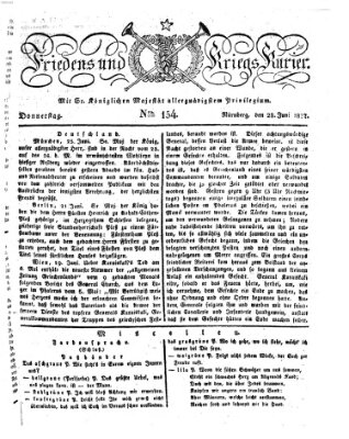 Der Friedens- u. Kriegs-Kurier (Nürnberger Friedens- und Kriegs-Kurier) Donnerstag 28. Juni 1827