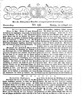 Der Friedens- u. Kriegs-Kurier (Nürnberger Friedens- und Kriegs-Kurier) Donnerstag 16. August 1827