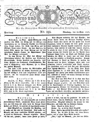 Der Friedens- u. Kriegs-Kurier (Nürnberger Friedens- und Kriegs-Kurier) Freitag 28. September 1827