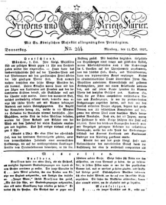 Der Friedens- u. Kriegs-Kurier (Nürnberger Friedens- und Kriegs-Kurier) Donnerstag 11. Oktober 1827