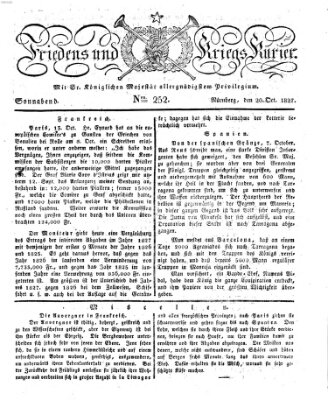 Der Friedens- u. Kriegs-Kurier (Nürnberger Friedens- und Kriegs-Kurier) Samstag 20. Oktober 1827