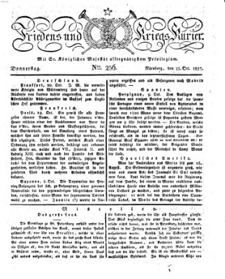 Der Friedens- u. Kriegs-Kurier (Nürnberger Friedens- und Kriegs-Kurier) Donnerstag 25. Oktober 1827