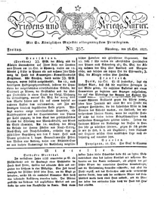 Der Friedens- u. Kriegs-Kurier (Nürnberger Friedens- und Kriegs-Kurier) Freitag 26. Oktober 1827