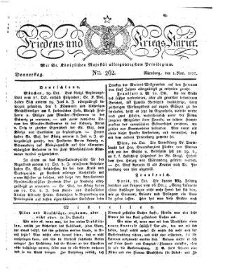 Der Friedens- u. Kriegs-Kurier (Nürnberger Friedens- und Kriegs-Kurier) Donnerstag 1. November 1827