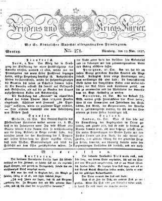 Der Friedens- u. Kriegs-Kurier (Nürnberger Friedens- und Kriegs-Kurier) Montag 12. November 1827