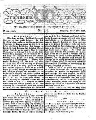 Der Friedens- u. Kriegs-Kurier (Nürnberger Friedens- und Kriegs-Kurier) Samstag 17. November 1827