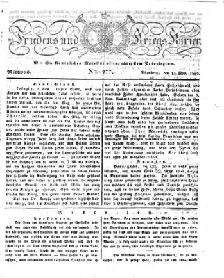 Der Friedens- u. Kriegs-Kurier (Nürnberger Friedens- und Kriegs-Kurier) Mittwoch 14. November 1827