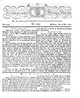 Der Friedens- u. Kriegs-Kurier (Nürnberger Friedens- und Kriegs-Kurier) Freitag 23. November 1827