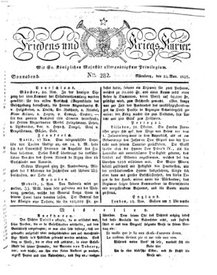 Der Friedens- u. Kriegs-Kurier (Nürnberger Friedens- und Kriegs-Kurier) Samstag 24. November 1827