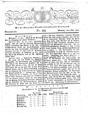 Der Friedens- u. Kriegs-Kurier (Nürnberger Friedens- und Kriegs-Kurier) Samstag 8. Dezember 1827