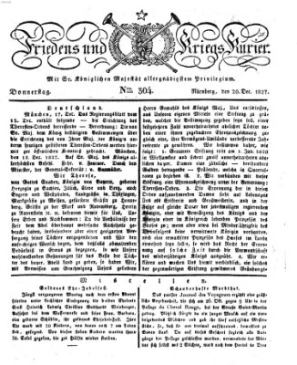 Der Friedens- u. Kriegs-Kurier (Nürnberger Friedens- und Kriegs-Kurier) Donnerstag 20. Dezember 1827