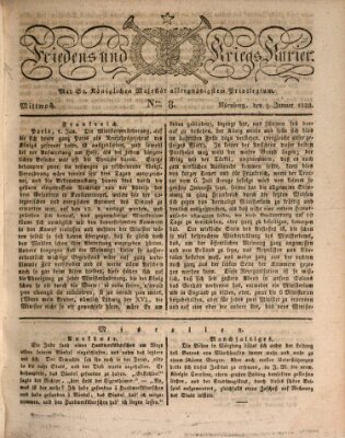 Der Friedens- u. Kriegs-Kurier (Nürnberger Friedens- und Kriegs-Kurier) Mittwoch 9. Januar 1828