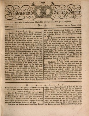 Der Friedens- u. Kriegs-Kurier (Nürnberger Friedens- und Kriegs-Kurier) Montag 14. Januar 1828