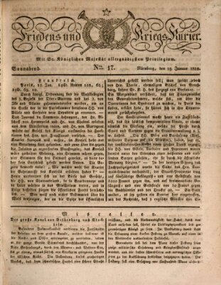 Der Friedens- u. Kriegs-Kurier (Nürnberger Friedens- und Kriegs-Kurier) Samstag 19. Januar 1828