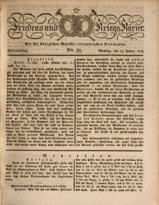 Der Friedens- u. Kriegs-Kurier (Nürnberger Friedens- und Kriegs-Kurier) Donnerstag 24. Januar 1828