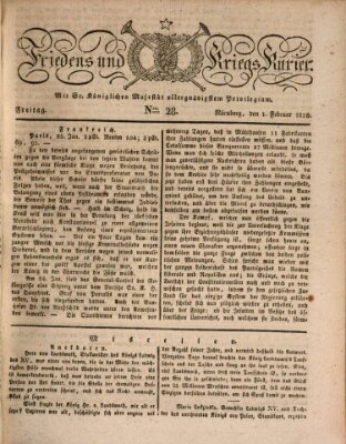 Der Friedens- u. Kriegs-Kurier (Nürnberger Friedens- und Kriegs-Kurier) Freitag 1. Februar 1828