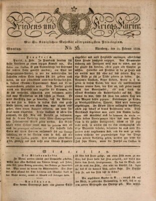 Der Friedens- u. Kriegs-Kurier (Nürnberger Friedens- und Kriegs-Kurier) Montag 11. Februar 1828