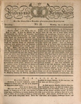 Der Friedens- u. Kriegs-Kurier (Nürnberger Friedens- und Kriegs-Kurier) Dienstag 12. Februar 1828