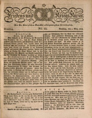 Der Friedens- u. Kriegs-Kurier (Nürnberger Friedens- und Kriegs-Kurier) Dienstag 4. März 1828