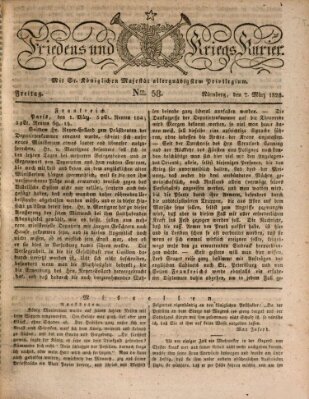 Der Friedens- u. Kriegs-Kurier (Nürnberger Friedens- und Kriegs-Kurier) Freitag 7. März 1828