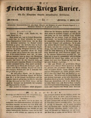 Der Friedens- u. Kriegs-Kurier (Nürnberger Friedens- und Kriegs-Kurier) Mittwoch 12. März 1828