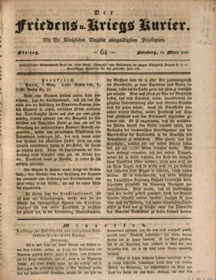 Der Friedens- u. Kriegs-Kurier (Nürnberger Friedens- und Kriegs-Kurier) Freitag 14. März 1828