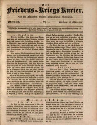 Der Friedens- u. Kriegs-Kurier (Nürnberger Friedens- und Kriegs-Kurier) Mittwoch 26. März 1828